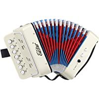 Los mejores  - Eastar Acordeón de juguete de acordeón para niños- mini instrumentos musicales- botón de 10 teclas- para niños- niños…